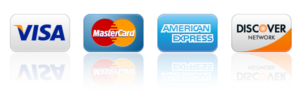 In the fourth image, you'll find the logos for Visa, MasterCard, American Express, and Discover Network, indicating that they are all accepted forms of payment